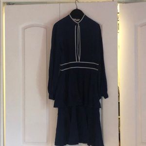 Tory Burch blue ruffled dress